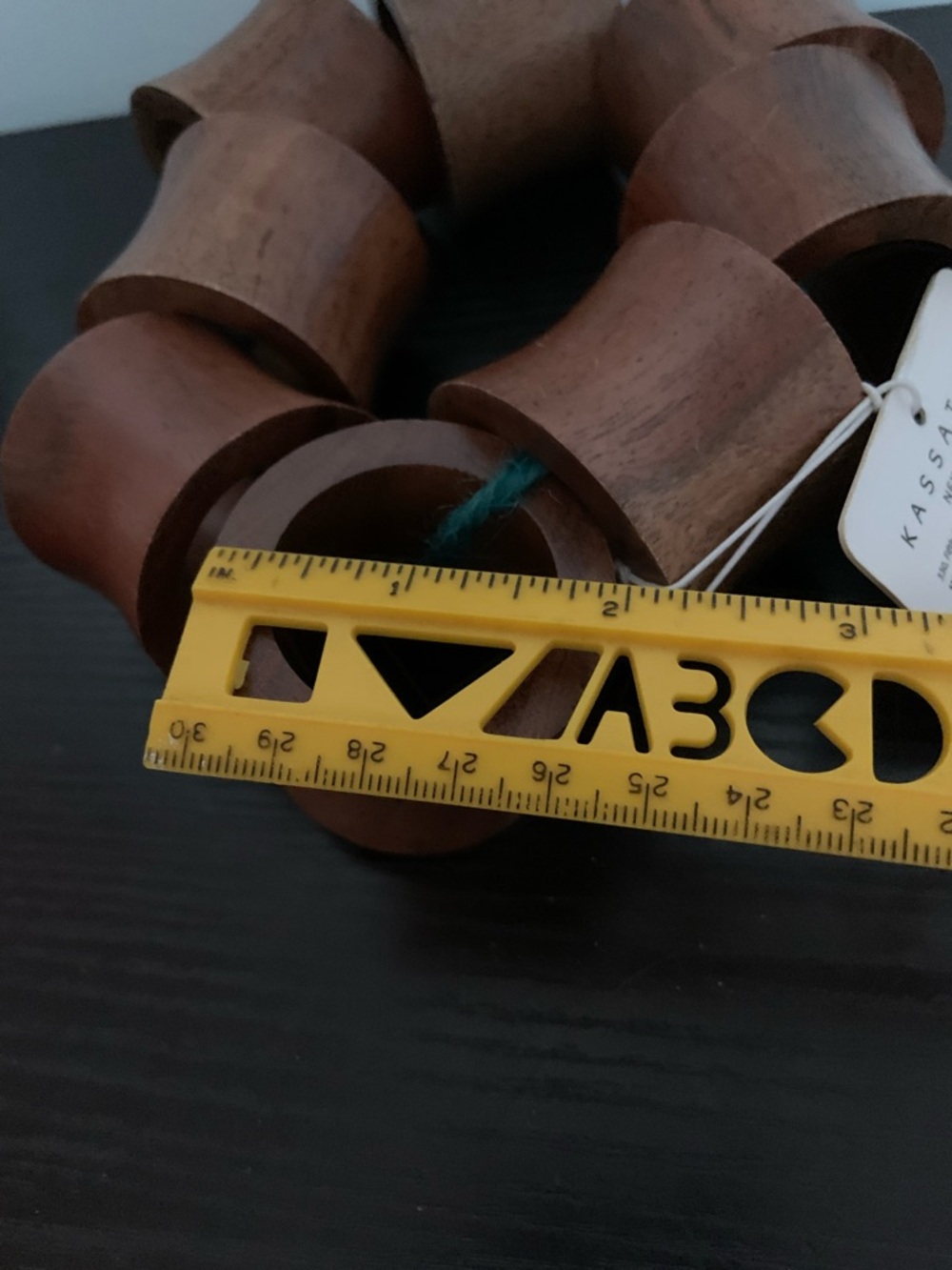 8 Wood Napkin Rings by Kassatex - Picture 3 of 5